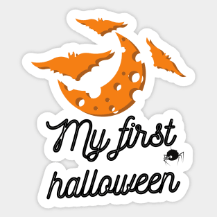 Funny My first bat halloween Sticker